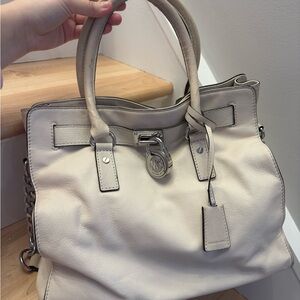 Michael Kors Cream Satchel Bag